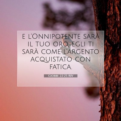 Picture 07 - Giobbe 22:25 RIV - e l’Onnipotente sarà il tuo oro, egli ti sarà - Bible Verse Picture