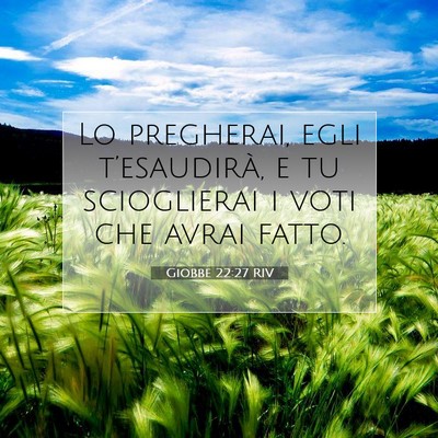 Picture 07 - Giobbe 22:27 RIV - Lo pregherai, egli t’esaudirà, e tu - Bible Verse Picture