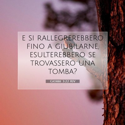 Picture 07 - Giobbe 3:22 RIV - e si rallegrerebbero fino a giubilarne, - Bible Verse Picture