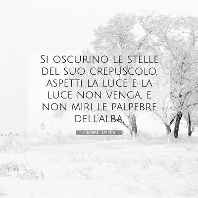 Picture 07 - Giobbe 3:9 RIV - Si oscurino le stelle del suo crepuscolo, aspetti - Bible Verse Picture