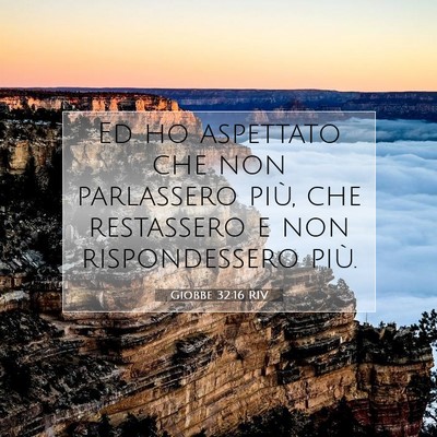 Picture 07 - Giobbe 32:16 RIV - Ed ho aspettato che non parlassero più, che - Bible Verse Picture