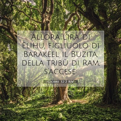 Picture 07 - Giobbe 32:2 RIV - Allora l’ira di Elihu, figliuolo di Barakeel il - Bible Verse Picture