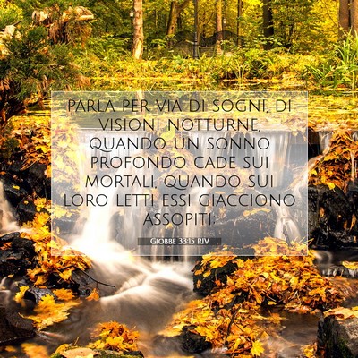 Picture 07 - Giobbe 33:15 RIV - parla per via di sogni, di visioni notturne, - Bible Verse Picture