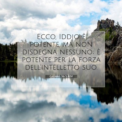 Picture 07 - Giobbe 36:5 RIV - Ecco, Iddio è potente, ma non disdegna nessuno; - Bible Verse Picture
