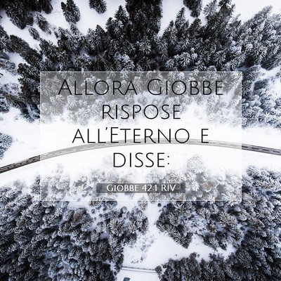 Picture 07 - Giobbe 42:1 RIV - Allora Giobbe rispose all’Eterno e - Bible Verse Picture