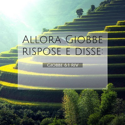 Picture 07 - Giobbe 6:1 RIV - Allora Giobbe rispose e - Bible Verse Picture