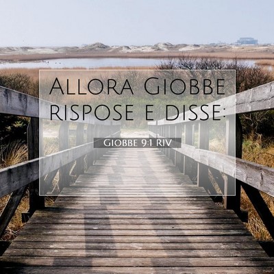 Picture 07 - Giobbe 9:1 RIV - Allora Giobbe rispose e - Bible Verse Picture