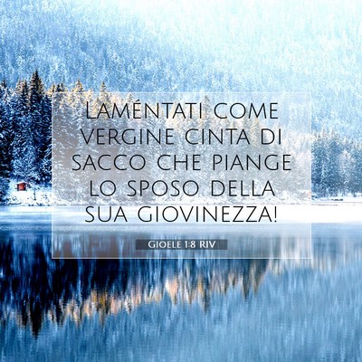 Picture 07 - Gioele 1:8 RIV - Laméntati come vergine cinta di sacco che piange - Bible Verse Picture