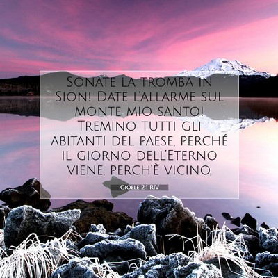 Picture 07 - Gioele 2:1 RIV - Sonate la tromba in Sion! Date l’allarme sul - Bible Verse Picture