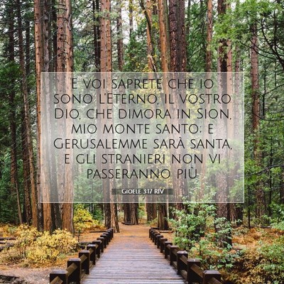 Picture 07 - Gioele 3:17 RIV - E voi saprete che io sono l’Eterno, il vostro - Bible Verse Picture