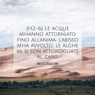 Picture 07 - Giona 2:5 RIV - (H2-6) Le acque m’hanno attorniato fino - Bible Verse Picture