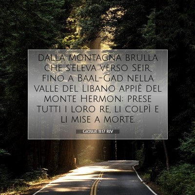 Picture 07 - Giosué 11:17 RIV - dalla montagna brulla che s’eleva verso Seir, - Bible Verse Picture