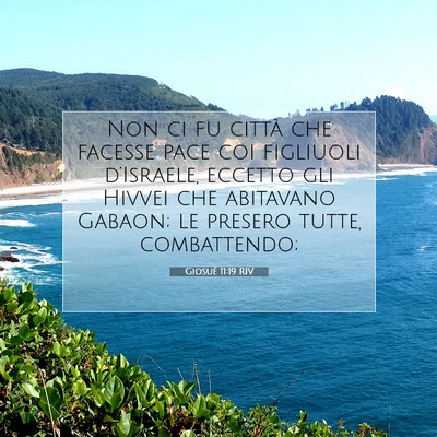 Picture 07 - Giosué 11:19 RIV - Non ci fu città che facesse pace coi figliuoli - Bible Verse Picture