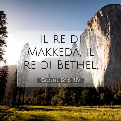 Picture 07 - Giosué 12:16 RIV - il re di Makkeda, il re di - Bible Verse Picture
