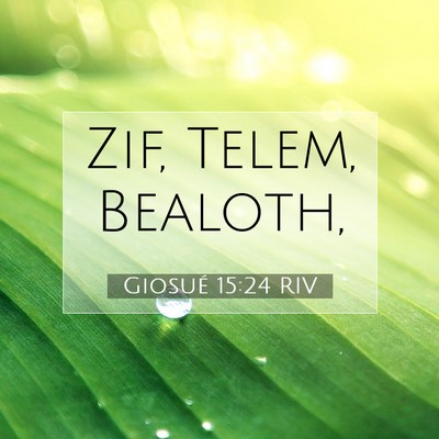 Picture 07 - Giosué 15:24 RIV - Zif, Telem, - Bible Verse Picture