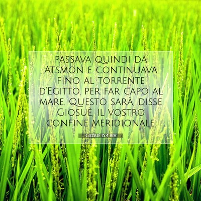 Picture 07 - Giosué 15:4 RIV - passava quindi da Atsmon e continuava fino al - Bible Verse Picture