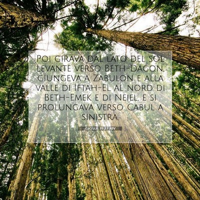 Picture 07 - Giosué 19:27 RIV - Poi girava dal lato del sol levante verso - Bible Verse Picture