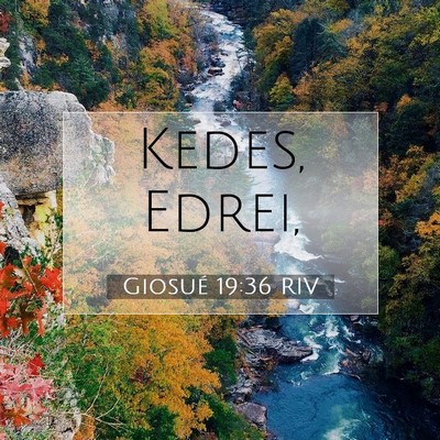 Picture 07 - Giosué 19:36 RIV - Kedes, - Bible Verse Picture