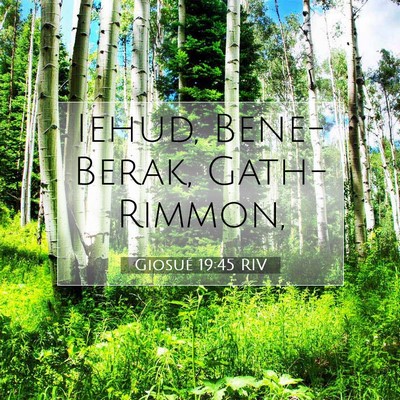 Picture 07 - Giosué 19:45 RIV - Iehud, Bene-Berak, - Bible Verse Picture