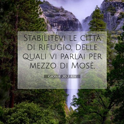 Picture 07 - Giosué 20:2 RIV - Stabilitevi le città di rifugio, delle quali vi - Bible Verse Picture