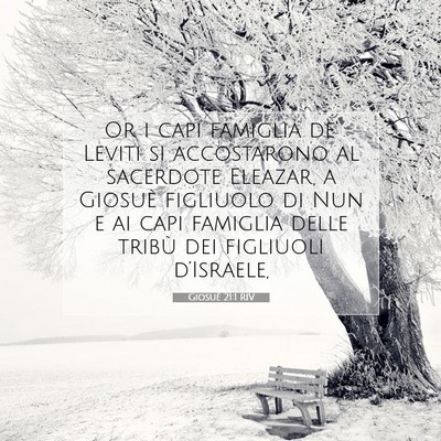 Picture 07 - Giosué 21:1 RIV - Or i capi famiglia de’ Leviti si accostarono al - Bible Verse Picture