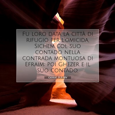 Picture 07 - Giosué 21:21 RIV - Fu loro data la città di rifugio per - Bible Verse Picture