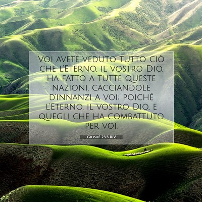 Picture 07 - Giosué 23:3 RIV - Voi avete veduto tutto ciò che l’Eterno, il - Bible Verse Picture
