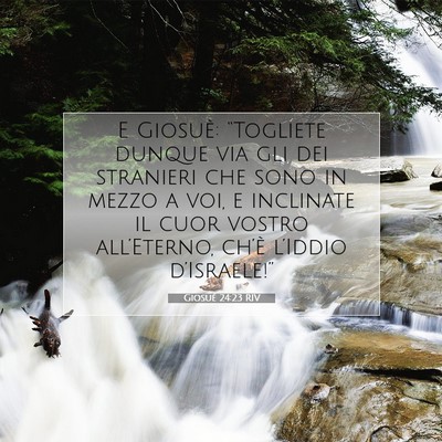 Picture 07 - Giosué 24:23 RIV - E Giosuè: “Togliete dunque via gli dei - Bible Verse Picture