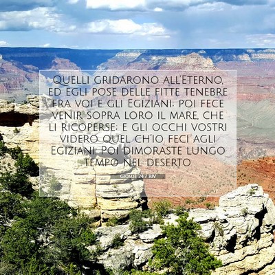 Picture 07 - Giosué 24:7 RIV - Quelli gridarono all’Eterno, ed egli pose delle - Bible Verse Picture