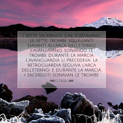 Picture 07 - Giosué 6:13 RIV - I sette sacerdoti che portavano le sette trombe - Bible Verse Picture