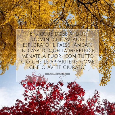 Picture 07 - Giosué 6:22 RIV - E Giosuè disse ai due uomini che aveano - Bible Verse Picture
