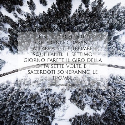 Picture 07 - Giosué 6:4 RIV - e sette sacerdoti porteranno davanti all’arca - Bible Verse Picture
