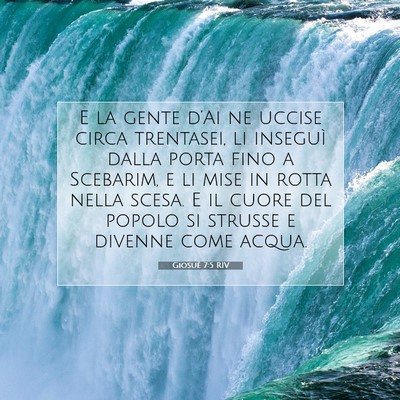 Picture 07 - Giosué 7:5 RIV - E la gente d’Ai ne uccise circa trentasei, li - Bible Verse Picture