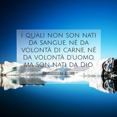 Picture 07 - Giovanni 1:13 RIV - i quali non son nati da sangue, né da volontà - Bible Verse Picture