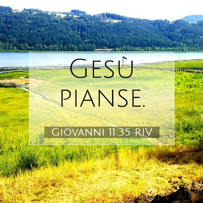 Picture 07 - Giovanni 11:35 RIV - Gesù - Bible Verse Picture