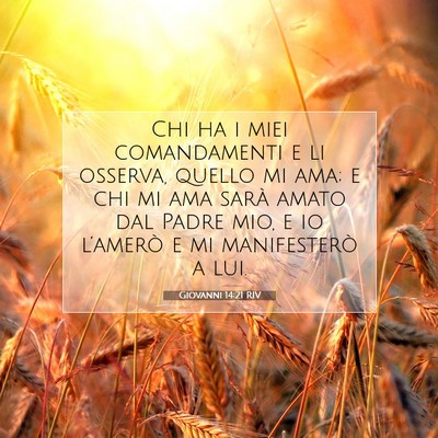 Picture 07 - Giovanni 14:21 RIV - Chi ha i miei comandamenti e li osserva, quello - Bible Verse Picture
