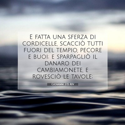 Picture 07 - Giovanni 2:15 RIV - E fatta una sferza di cordicelle, scacciò tutti - Bible Verse Picture