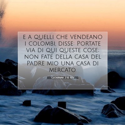 Picture 07 - Giovanni 2:16 RIV - e a quelli che vendeano i colombi, disse: Portate - Bible Verse Picture