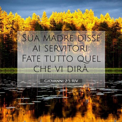 Picture 07 - Giovanni 2:5 RIV - Sua madre disse ai servitori: Fate tutto quel che - Bible Verse Picture