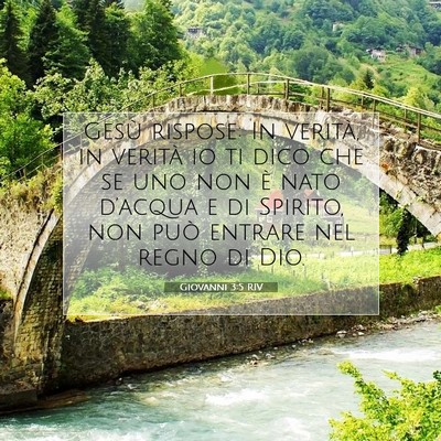Picture 07 - Giovanni 3:5 RIV - Gesù rispose: In verità, in verità io ti dico - Bible Verse Picture