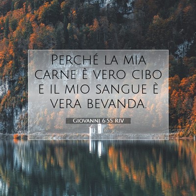 Picture 07 - Giovanni 6:55 RIV - Perché la mia carne è vero cibo e il mio sangue - Bible Verse Picture
