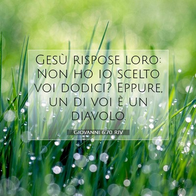Picture 07 - Giovanni 6:70 RIV - Gesù rispose loro: Non ho io scelto voi dodici? - Bible Verse Picture