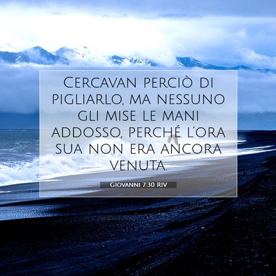 Picture 07 - Giovanni 7:30 RIV - Cercavan perciò di pigliarlo, ma nessuno gli - Bible Verse Picture