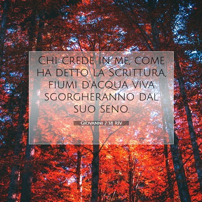 Picture 07 - Giovanni 7:38 RIV - Chi crede in me, come ha detto la Scrittura, - Bible Verse Picture