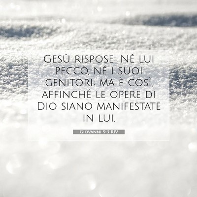 Picture 07 - Giovanni 9:3 RIV - Gesù rispose: Né lui peccò, né i suoi - Bible Verse Picture