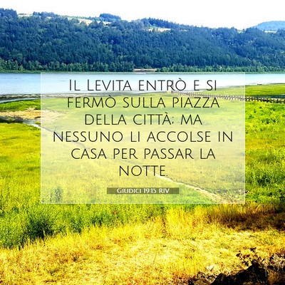 Picture 07 - Giudici 19:15 RIV - Il Levita entrò e si fermò sulla piazza della - Bible Verse Picture