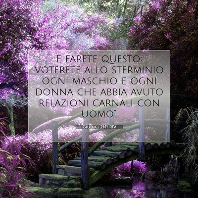 Picture 07 - Giudici 21:11 RIV - E farete questo: voterete allo sterminio ogni - Bible Verse Picture