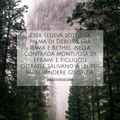 Picture 07 - Giudici 4:5 RIV - Essa sedeva sotto la palma di Debora, fra Rama e - Bible Verse Picture