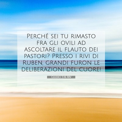 Picture 07 - Giudici 5:16 RIV - Perché sei tu rimasto fra gli ovili ad ascoltare - Bible Verse Picture