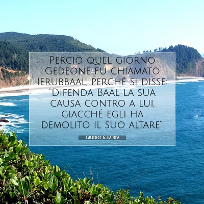 Picture 07 - Giudici 6:32 RIV - Perciò quel giorno Gedeone fu chiamato - Bible Verse Picture
